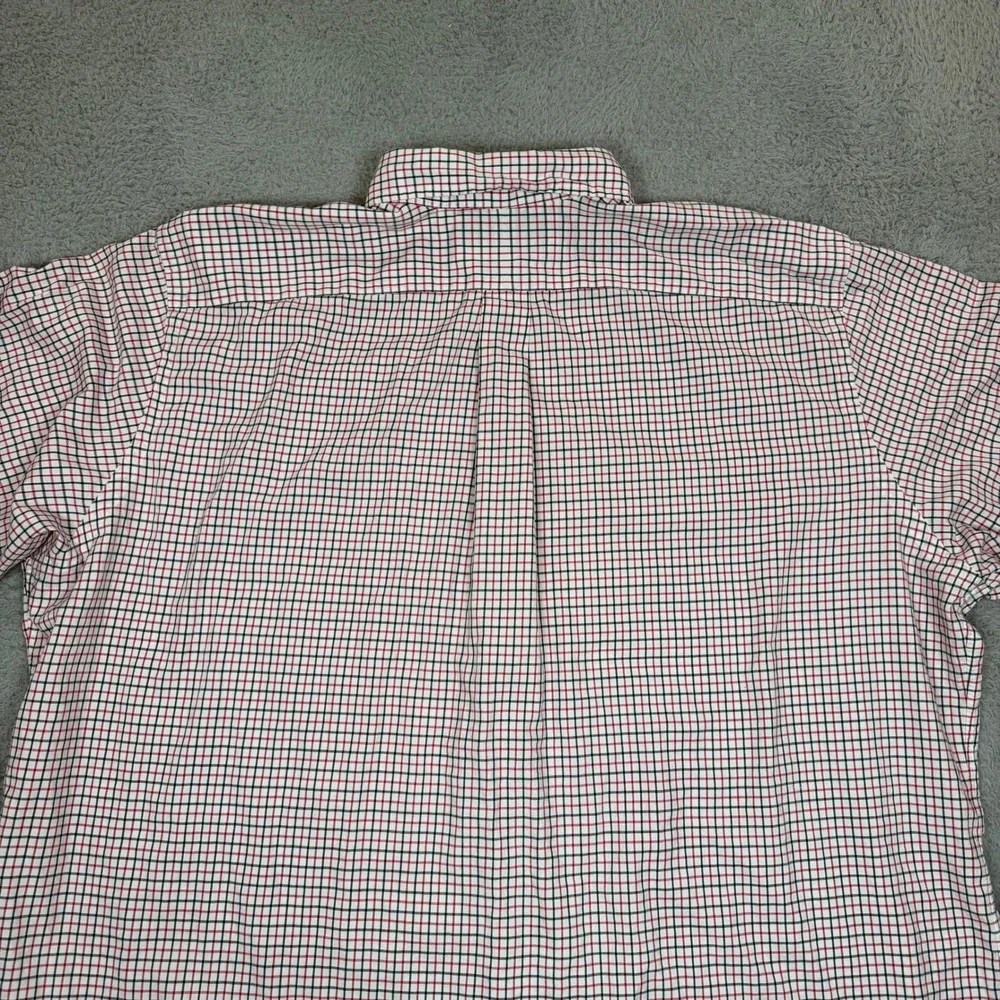 Polo Ralph Lauren Mens 2XLT Tall Classic Fit Check Button Down Shirt Red Navy